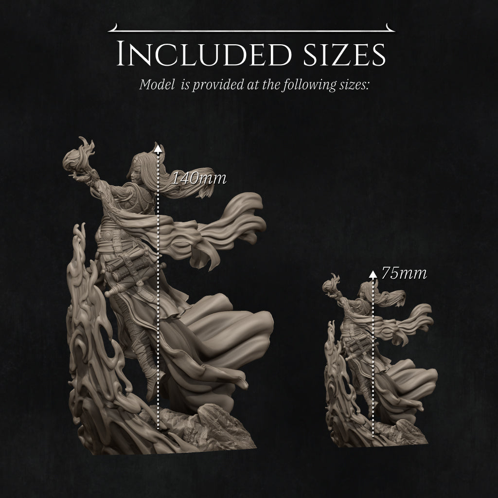 Price of Magic | Fantasy Sorceress Miniature by Nerikson | Unpainted Resin Model