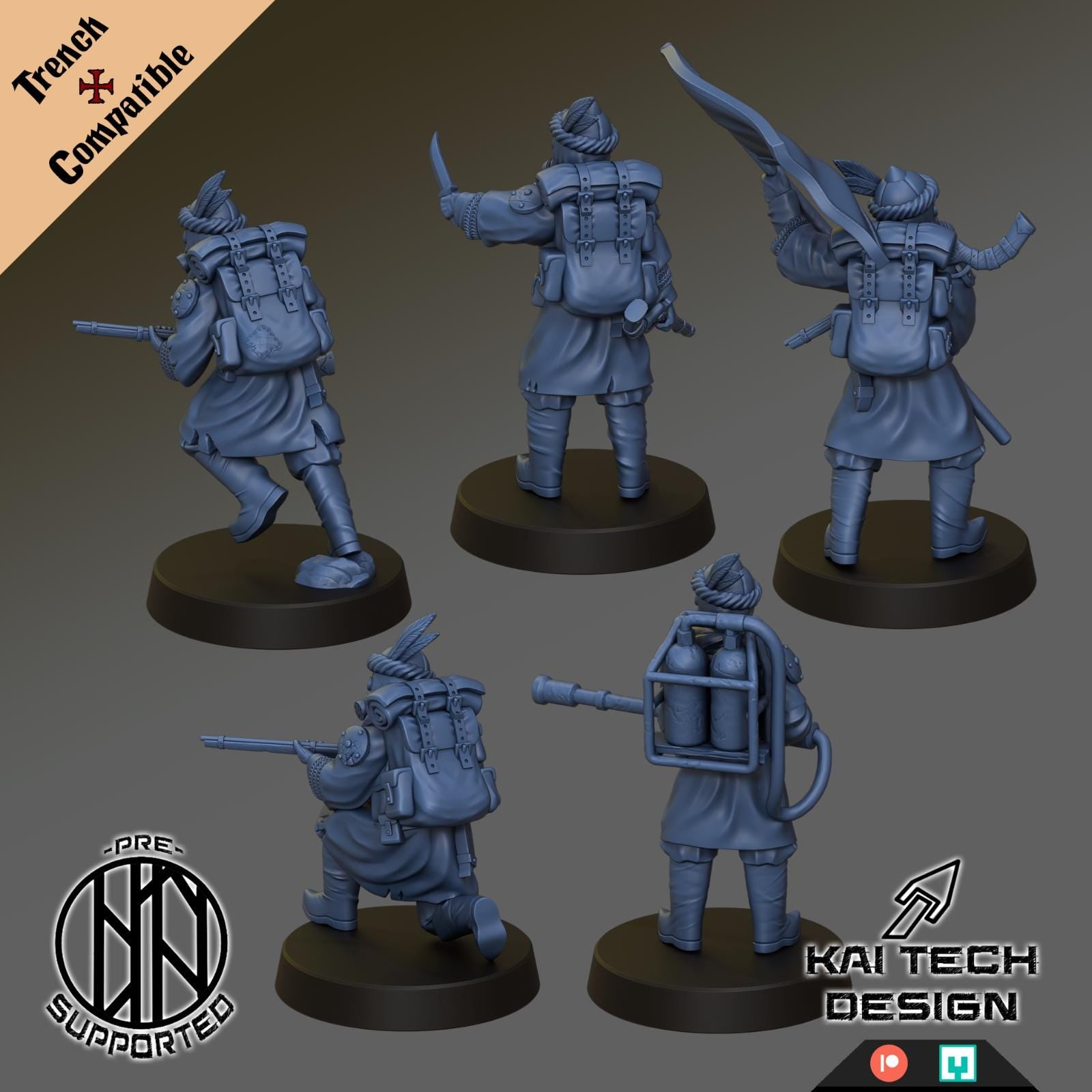 Iron Sultanate - Azebs with Trench style bases!  Trench Crusade Compatible