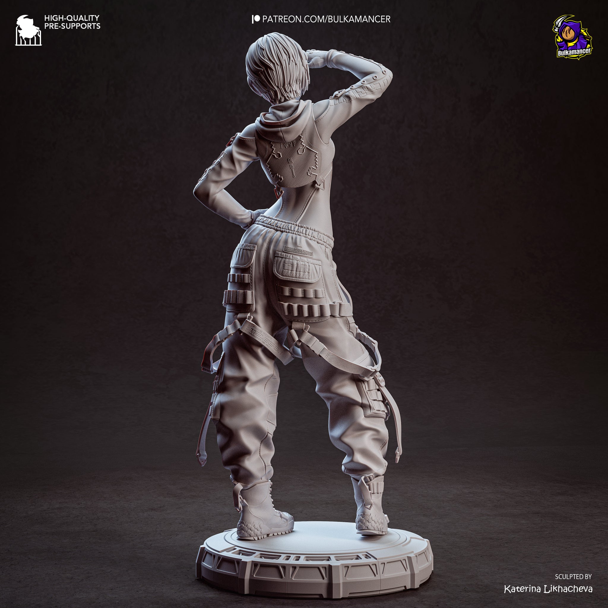 Airborne Squad Engineer • 205mm Sci-FiDisplay Figure • Bulkamancer • Unpainted