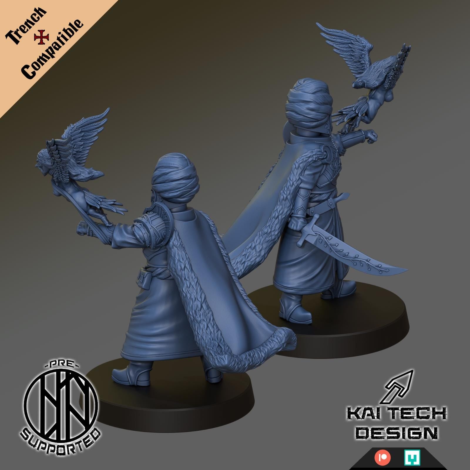 Trench Crusade Proxy - Iron Sultanate Captain - With Trench Style base