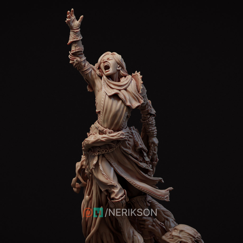Torment of Faith Statue • Fantasy Figure • 75mm or 140mm • Unpainted • Nerikson