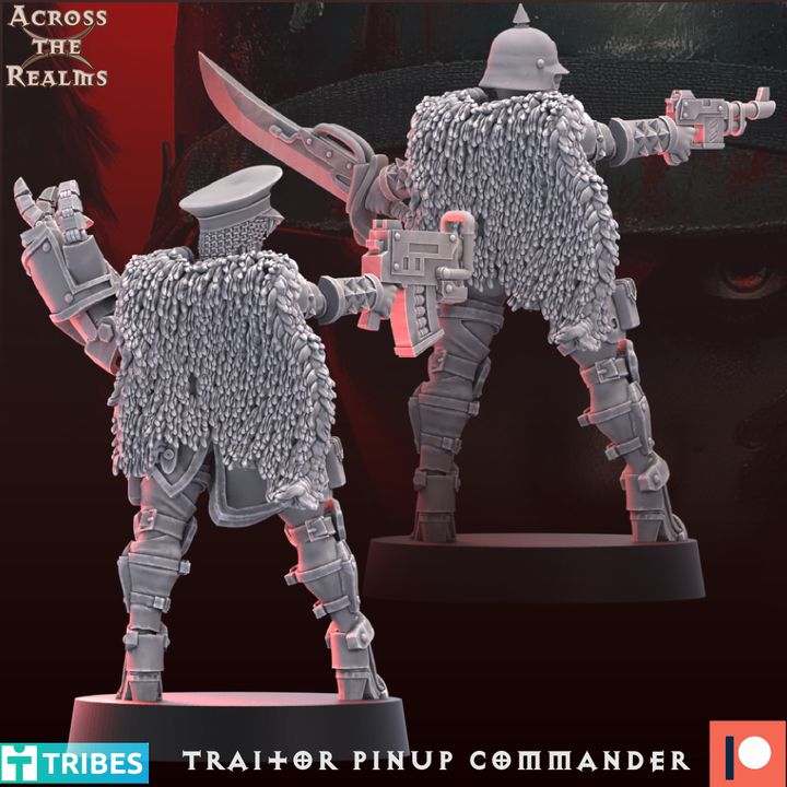 two detailed 3D models of futuristic-looking soldiers, each with unique armor and weapons, set against a dark background.