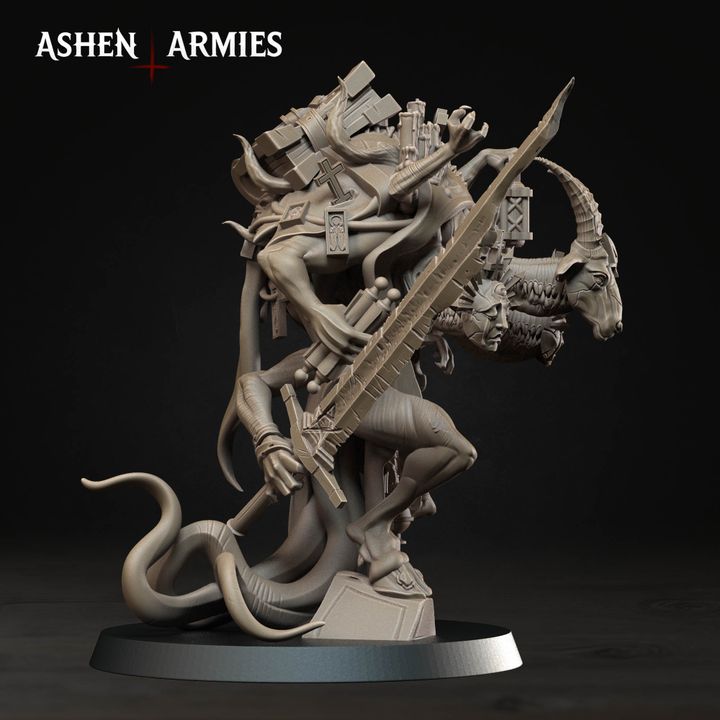 A detailed 3D rendering of a fantastical creature, possibly a dragon or serpent, with intricate details and a complex structure.
