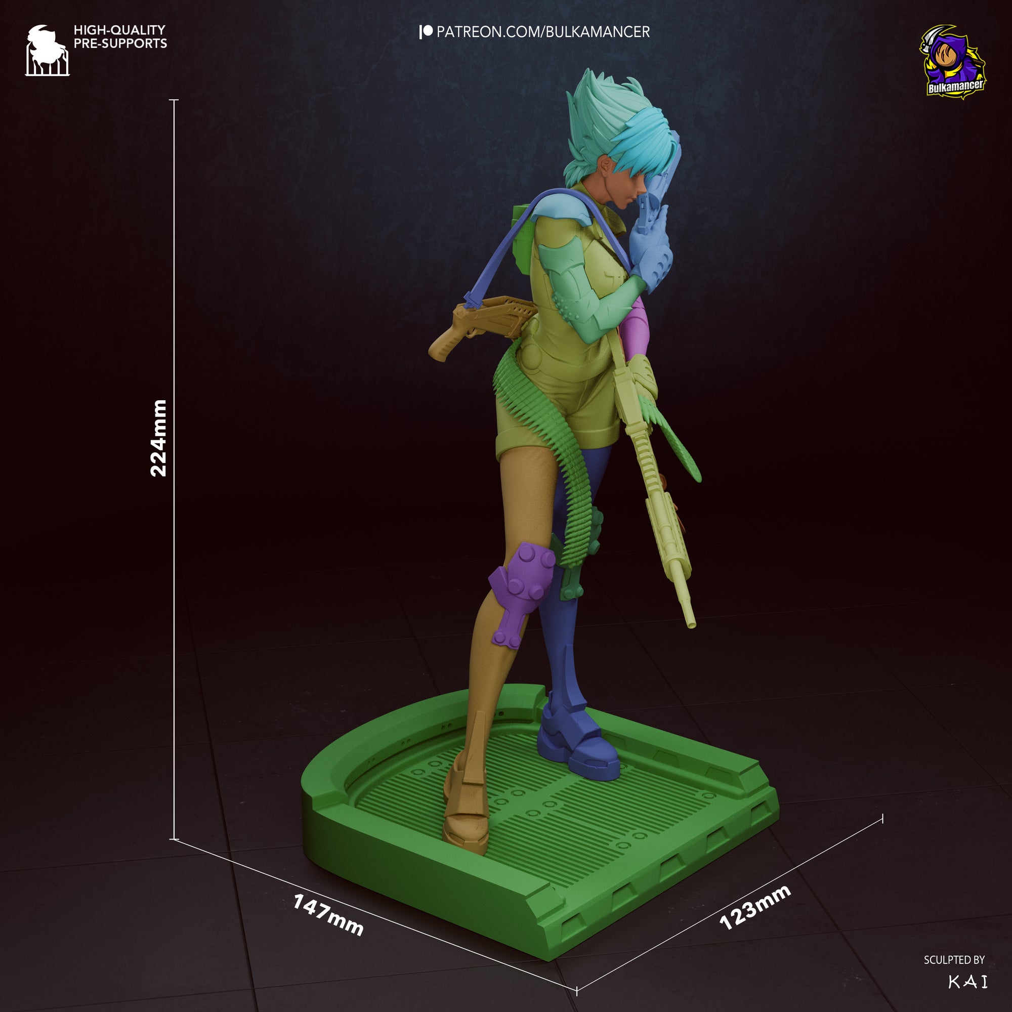 Task Force Agent | Cyberpunk Operative | 224mm Display Model | Unpainted