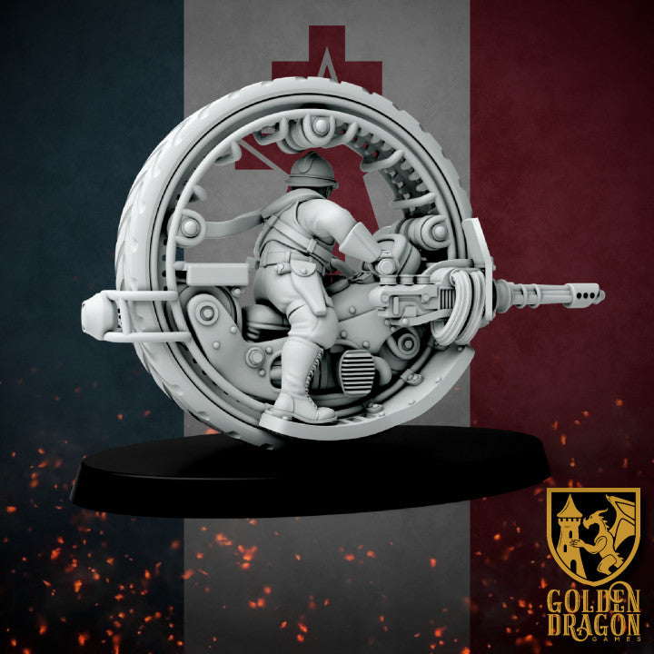 New French Republic - Monowheel Chasseurs x3 |  Golden Dragon Games