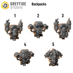 Anvil Wardens Backpack x10 | Grimdark Sci-Fi Resin Bitz | Salamander Proxy bits