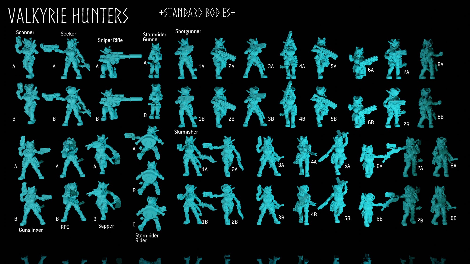 Valkyrie Hunters Miniatures • Grimdark Sci-Fi Squad • 32mm Resin Wargaming Model