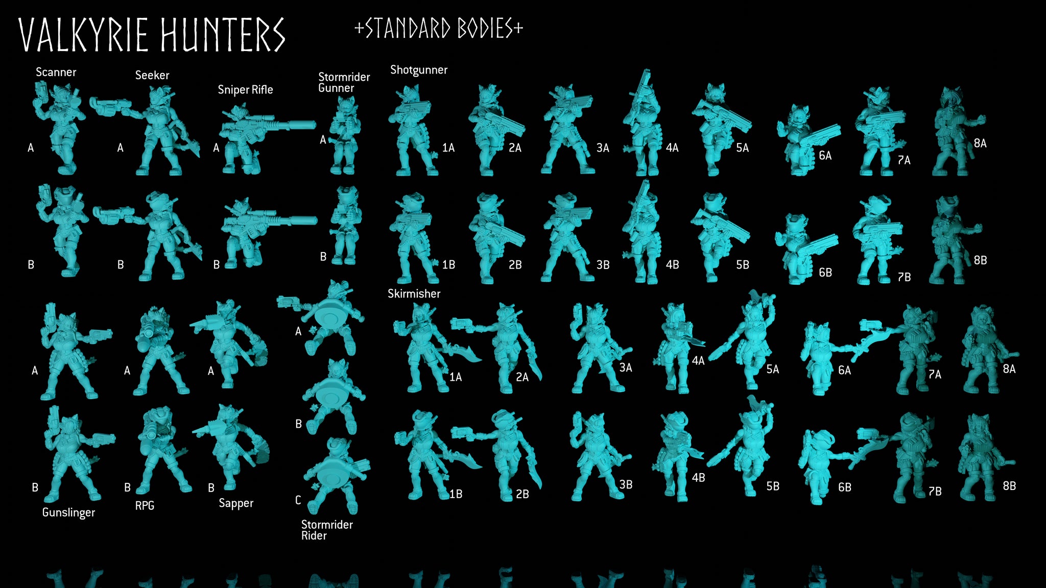Valkyrie Hunters Miniatures • Grimdark Sci-Fi Squad • 32mm Resin Wargaming Model