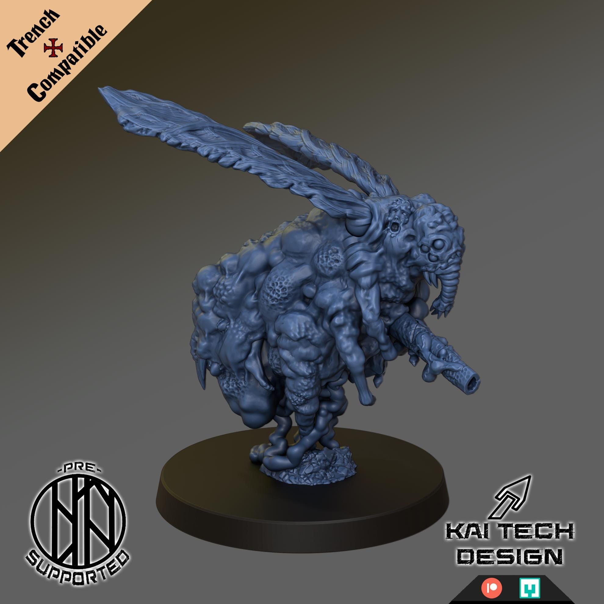 Trench Crusade Compatible - Cult Of The Black Grail Warband Set With Bases
