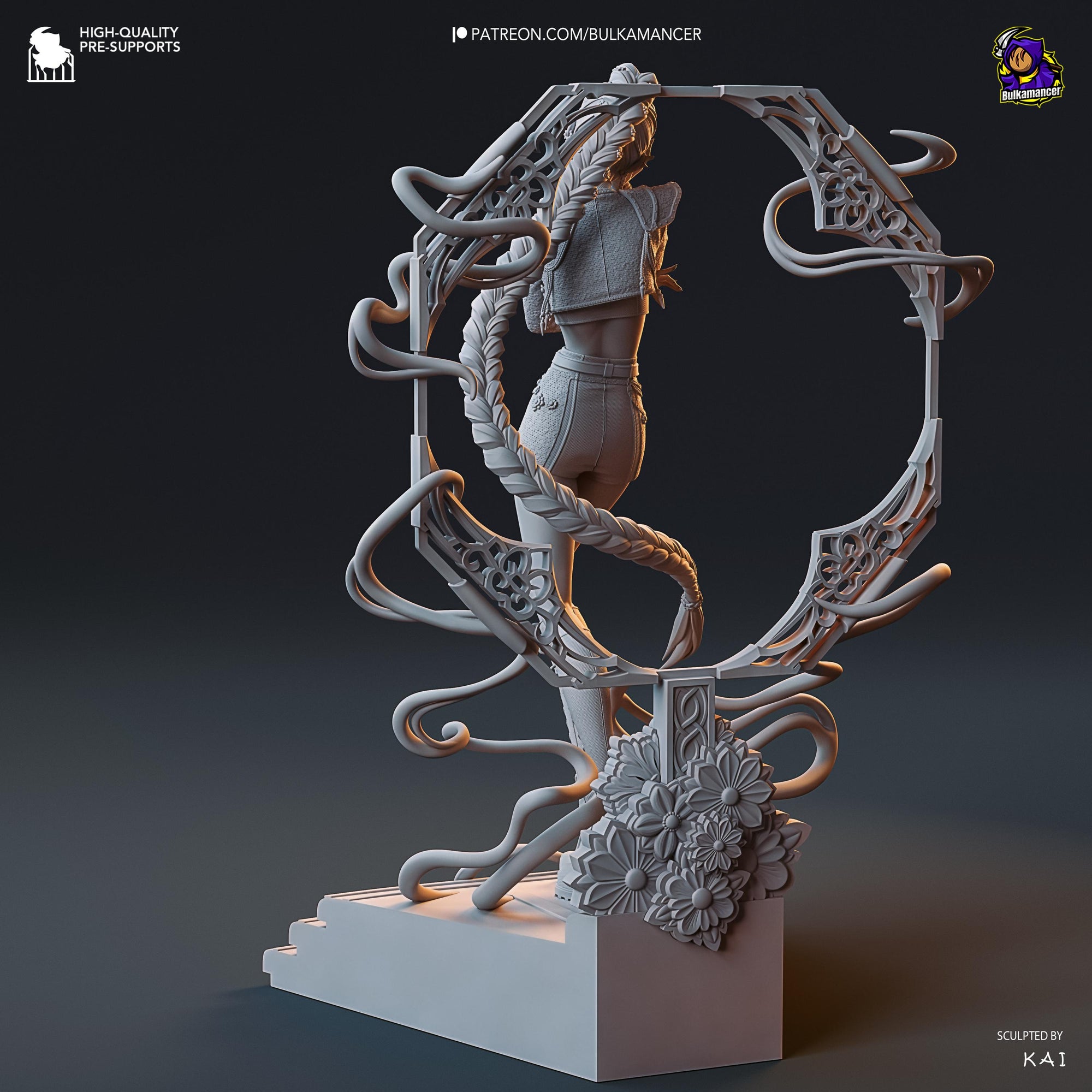 Golden Vocalist” – Unpainted Resin Statue by Bulkmancer | K-Pop Demon Hunter