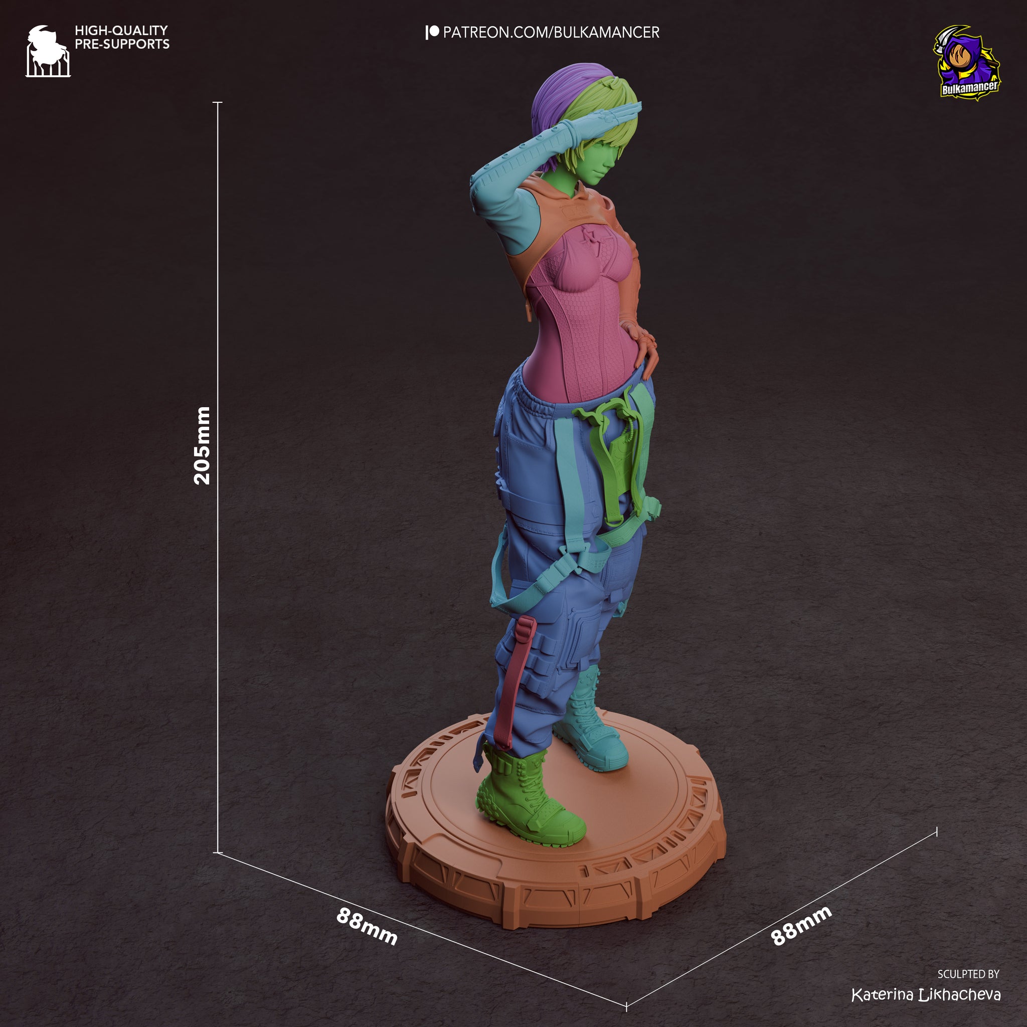 Airborne Squad Engineer • 205mm Sci-FiDisplay Figure • Bulkamancer • Unpainted