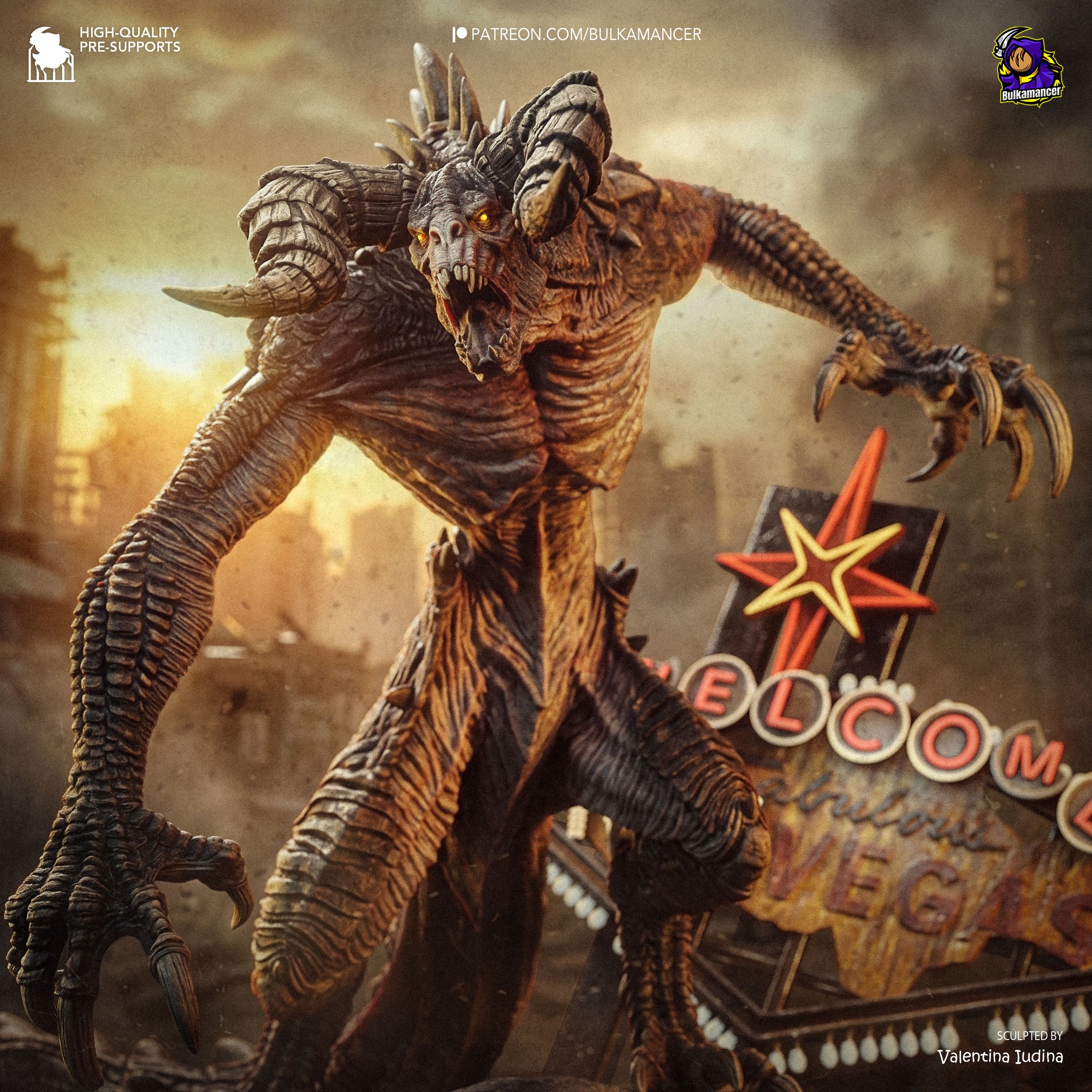 Claw of the Wasteland  Post-Apocalyptic Display Figure • Bulkamancer • Unpainted