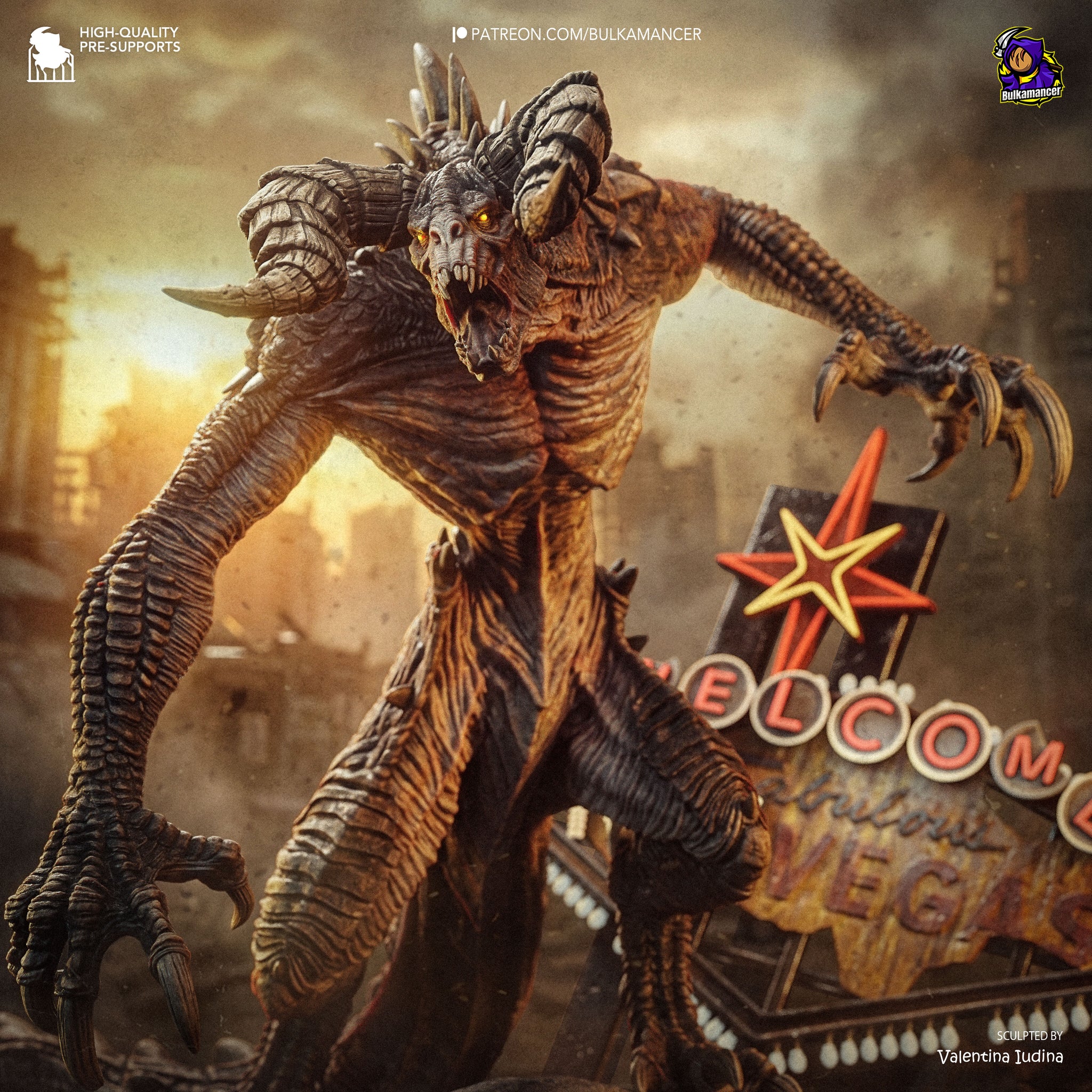 Claw of the Wasteland  Post-Apocalyptic Display Figure • Bulkamancer • Unpainted