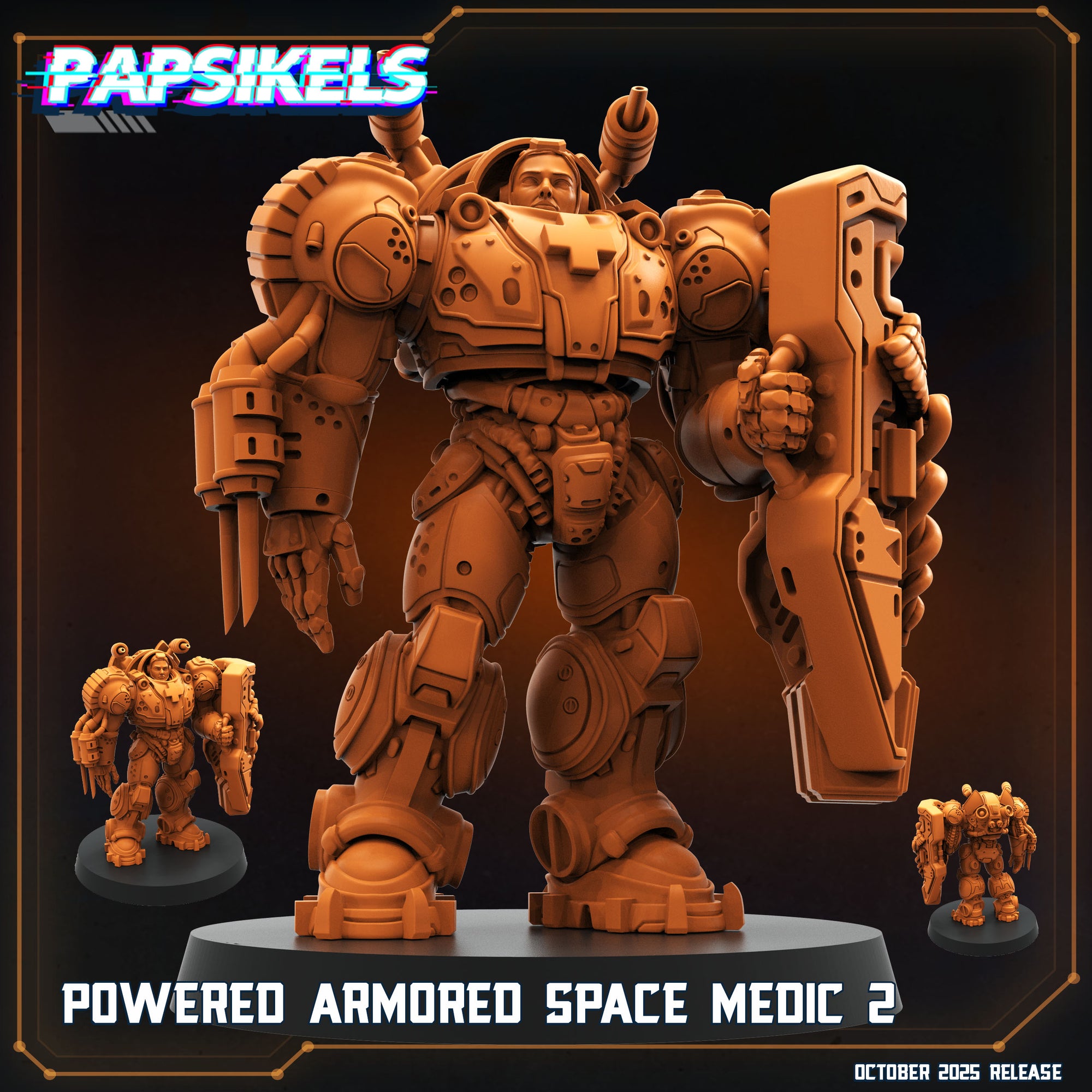 Power Armored Space Medic x5  |  Sci-Fi Medic | Papsikels | WH & OPR Compatible