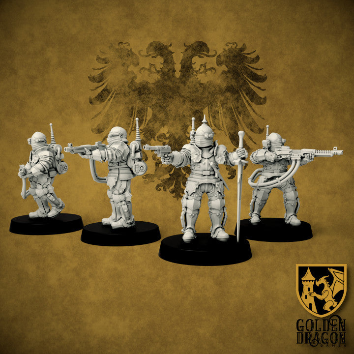 Holy Roman Empire - Panzergrenadiers x10 | Sci-Fi Infantry Miniatures | Marcher