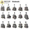 Anvil Wardens Assorted Shoulders x20 | Salamander Proxy | Grimdark Shoulder Pads