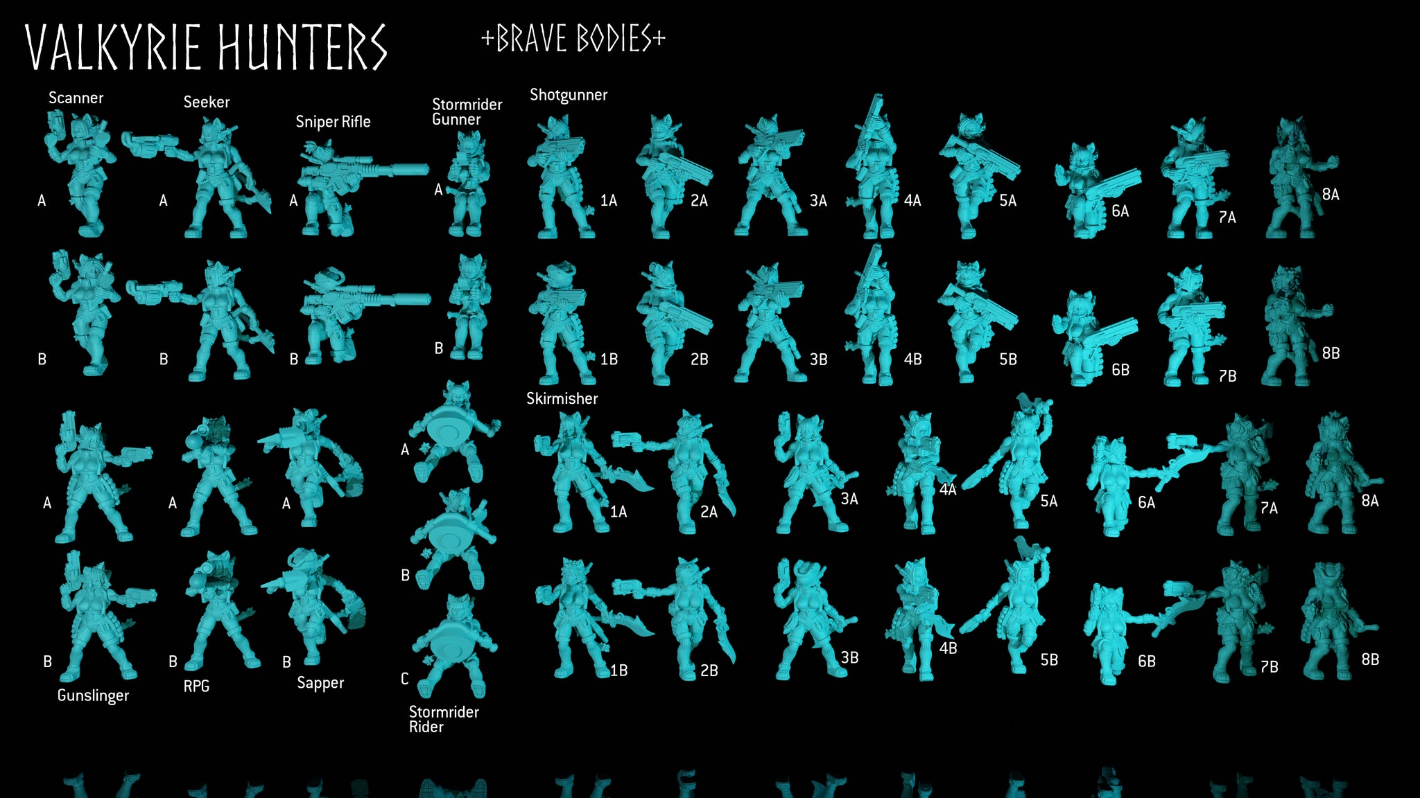 Valkyrie Hunters Miniatures • Grimdark Sci-Fi Squad • 32mm Resin Wargaming Model