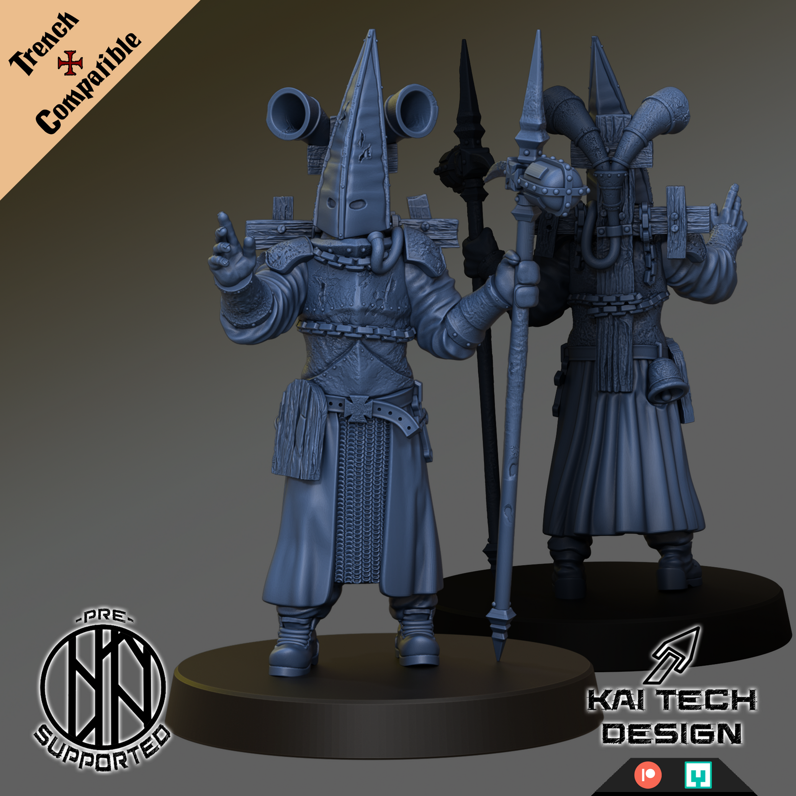 War Preacher – Trench Crusade Compatible - KaiTech - Trench Style Base
