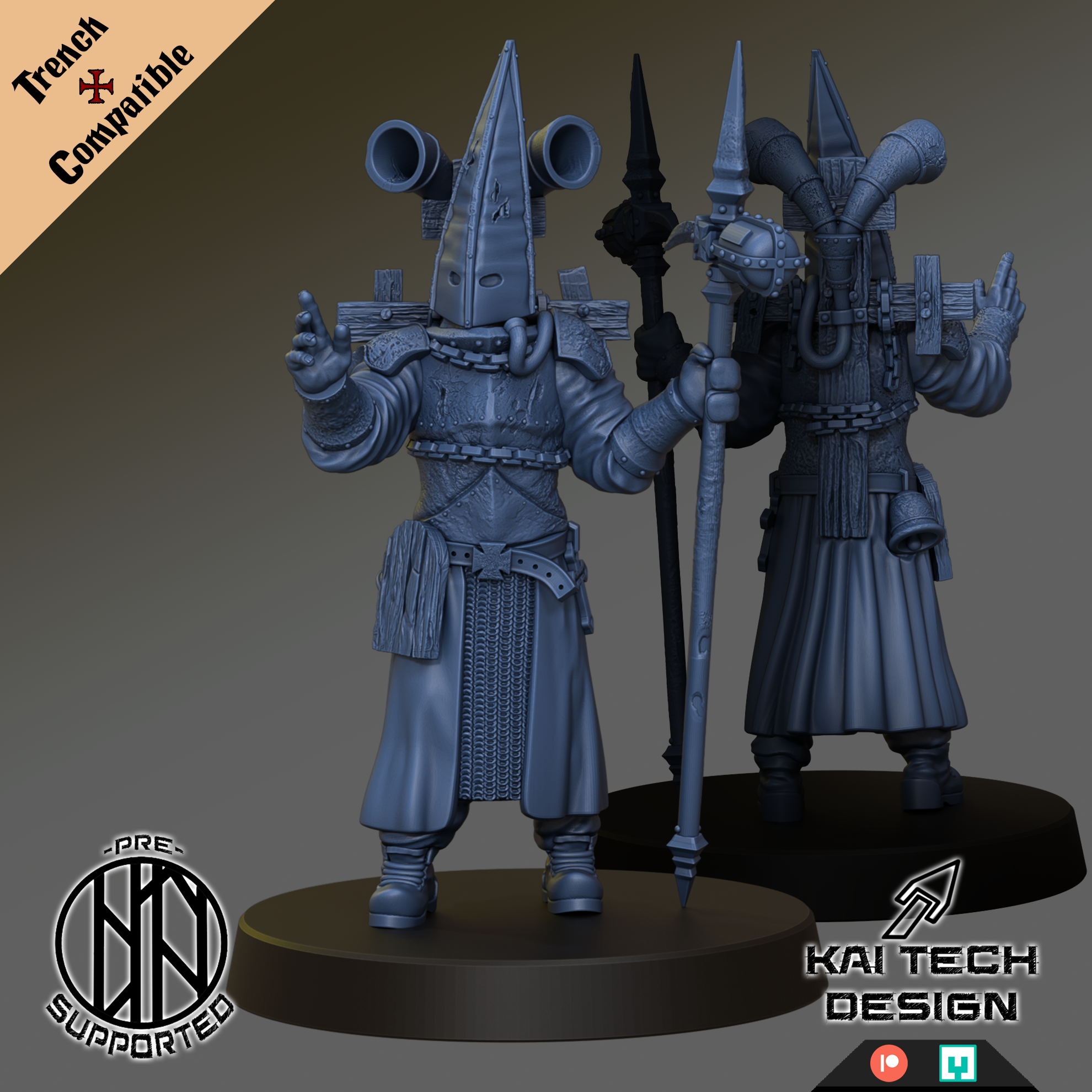 War Preacher – Trench Crusade Compatible - KaiTech - Trench Style Base