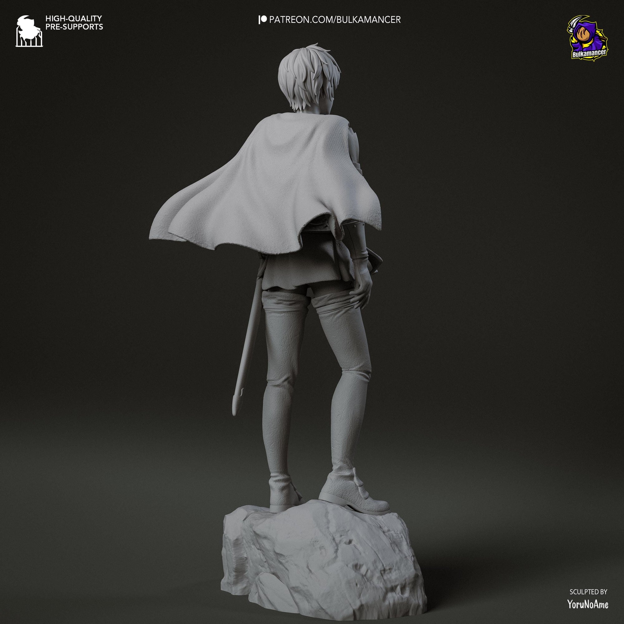 Unit Commander Unpainted Resin Statue | Female Knight Commander Figure | Fantasy Armor Display Model
