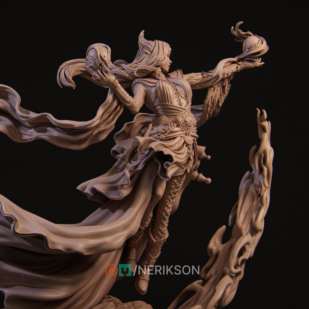 Price of Magic | Fantasy Sorceress Miniature by Nerikson | Unpainted Resin Model