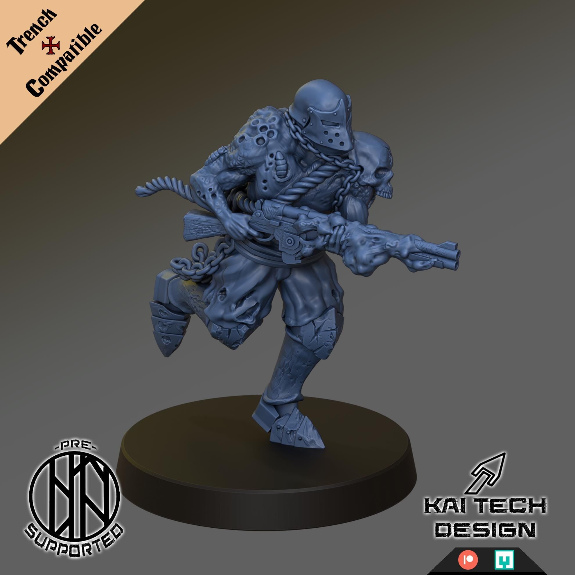 Trench Crusade Compatible - Cult Of The Black Grail Warband Set With Bases