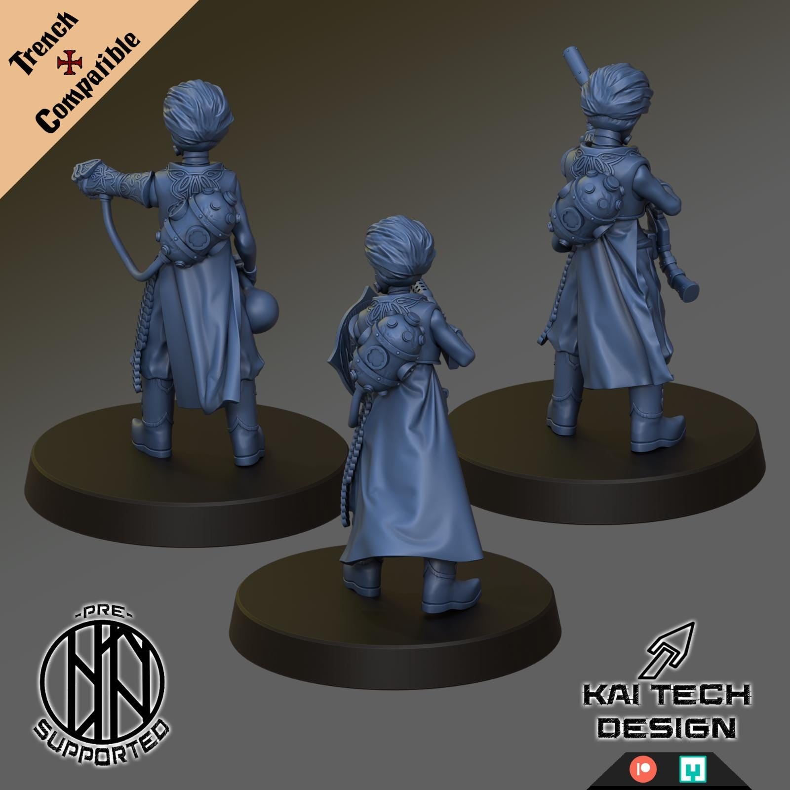 Trench Crusade Compatible Sultanate Alchemists with trench style bases!