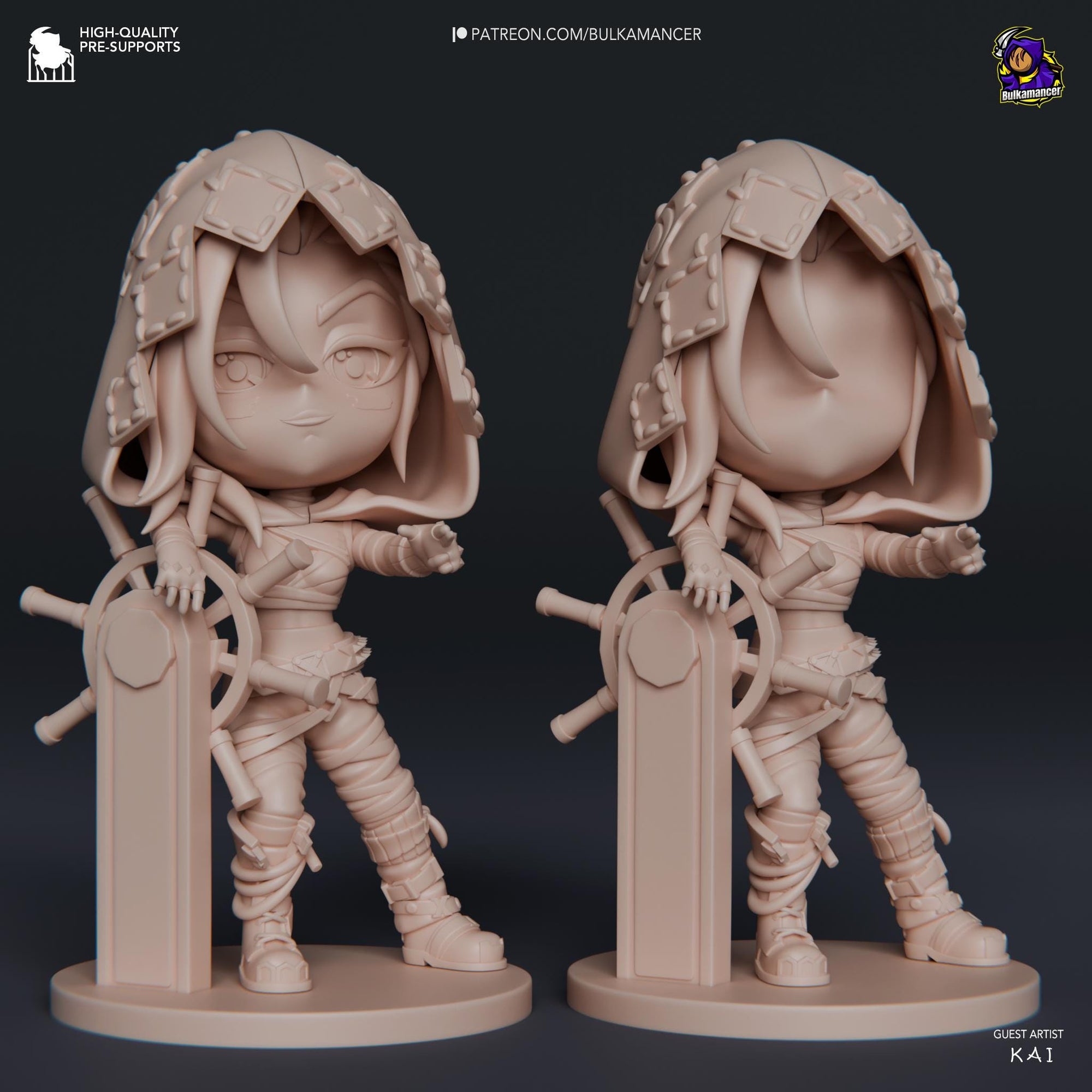 a couple of figurines that are on a table