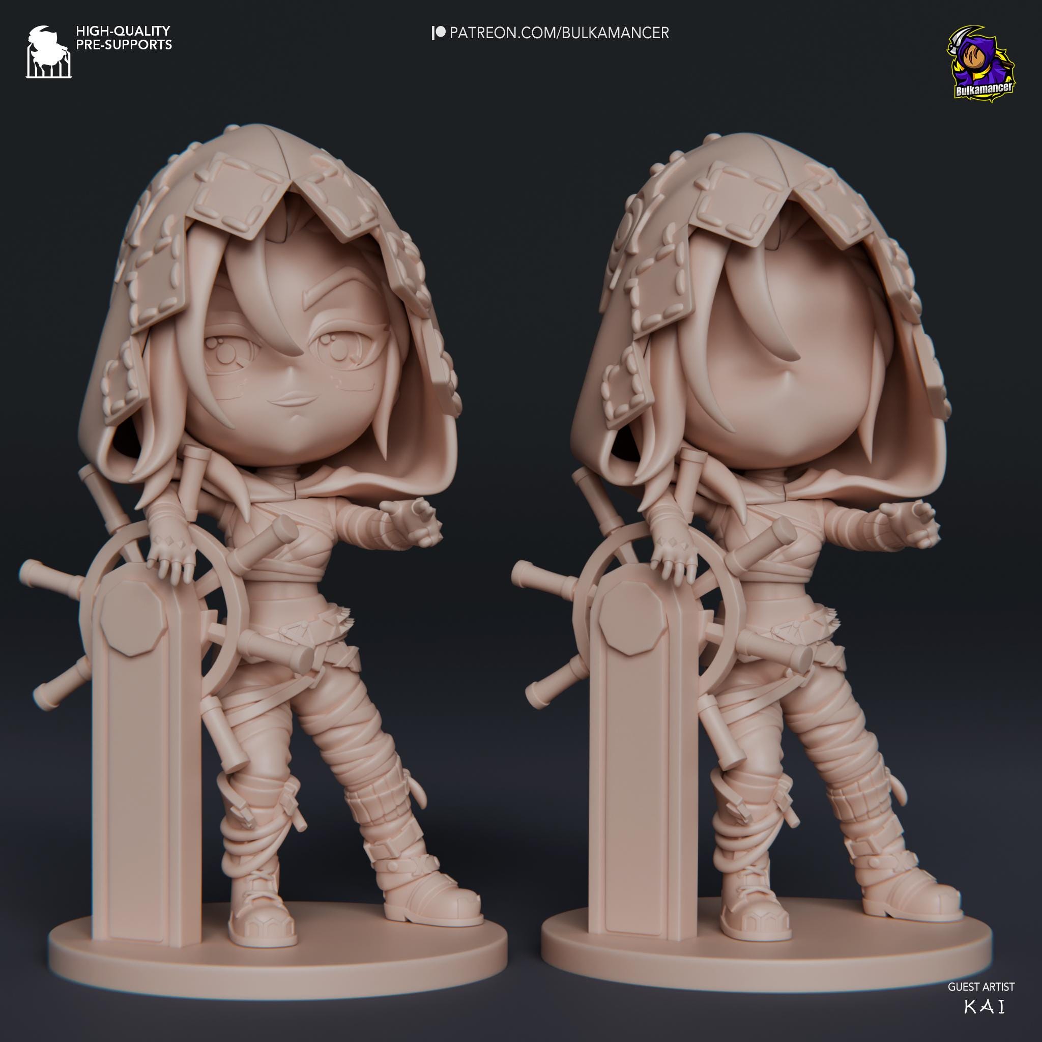 a couple of figurines that are on a table