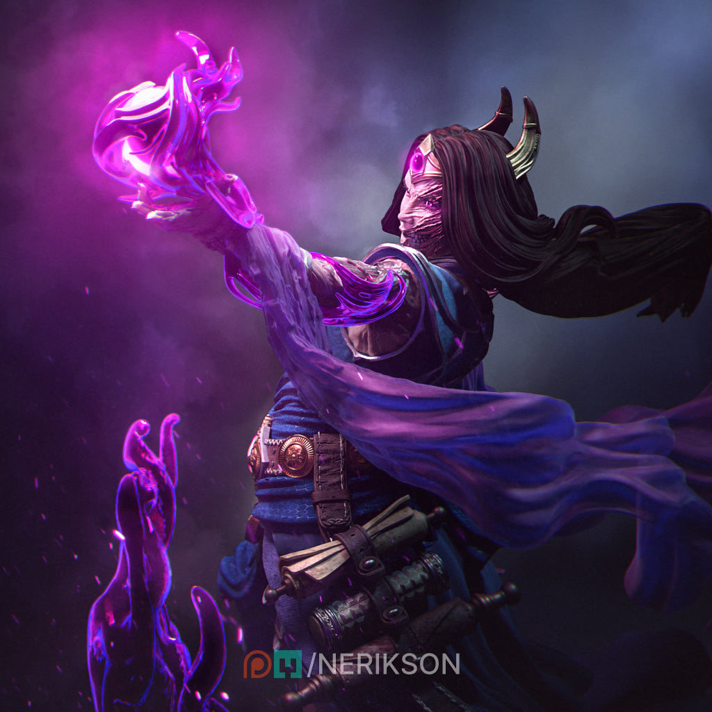 Price of Magic | Fantasy Sorceress Miniature by Nerikson | Unpainted Resin Model