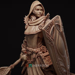Madeleine Cleric of Light | Fantasy Cleric Figure | Unpainted Resin Display