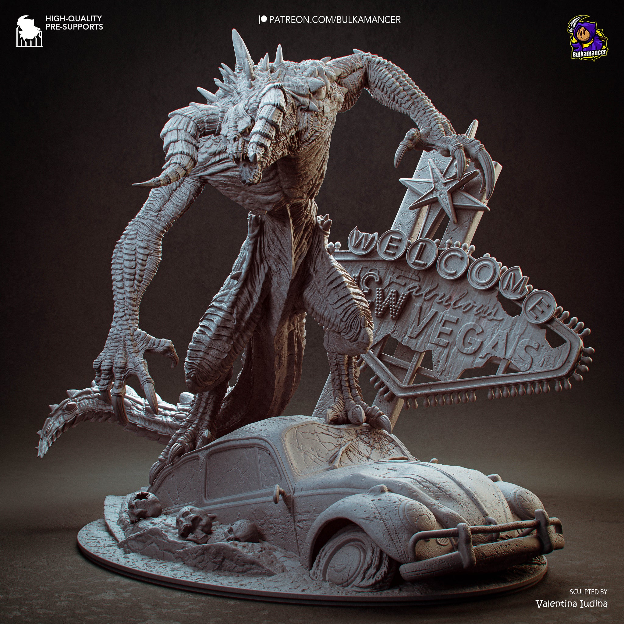 Claw of the Wasteland  Post-Apocalyptic Display Figure • Bulkamancer • Unpainted