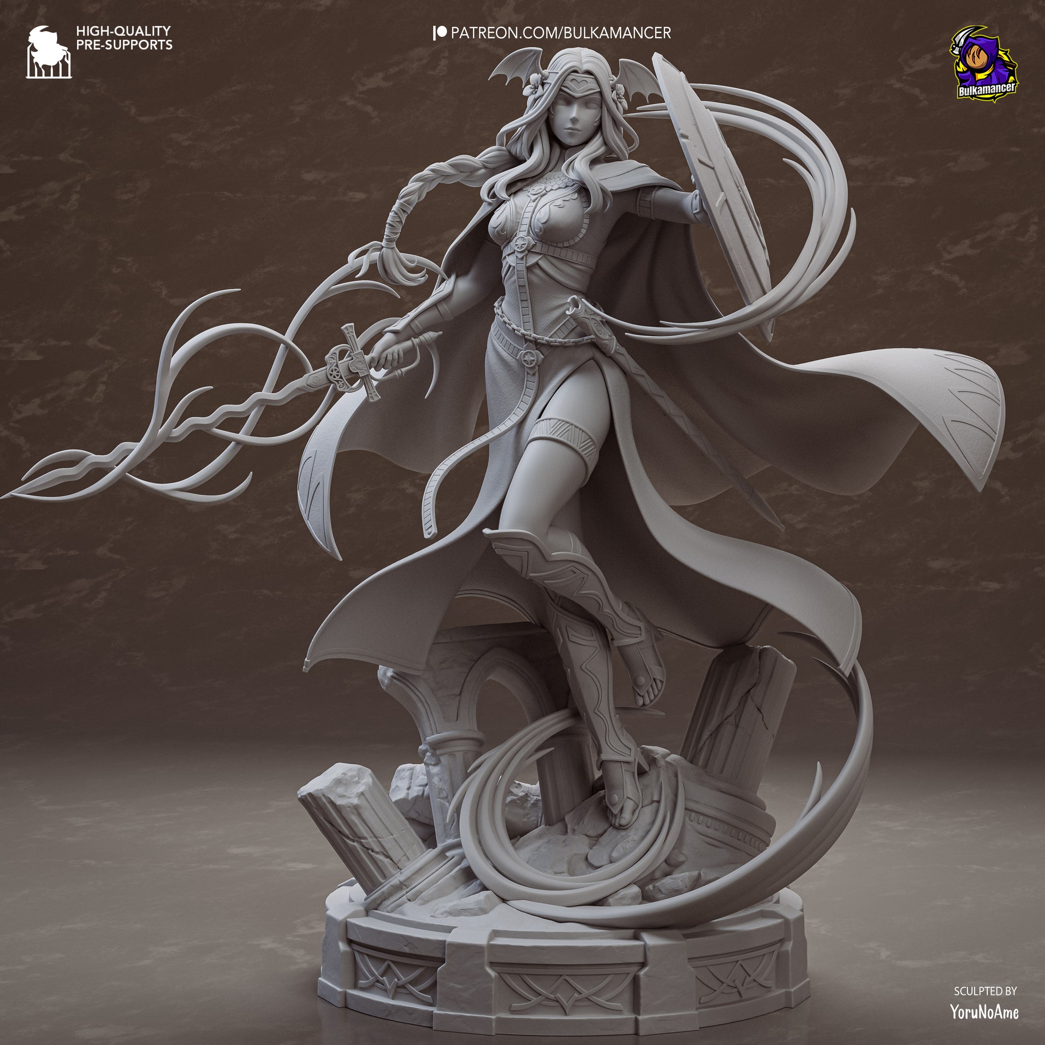 Saint of Legend Resin Statue •Warrior Display Figure Unpainted Collector Model