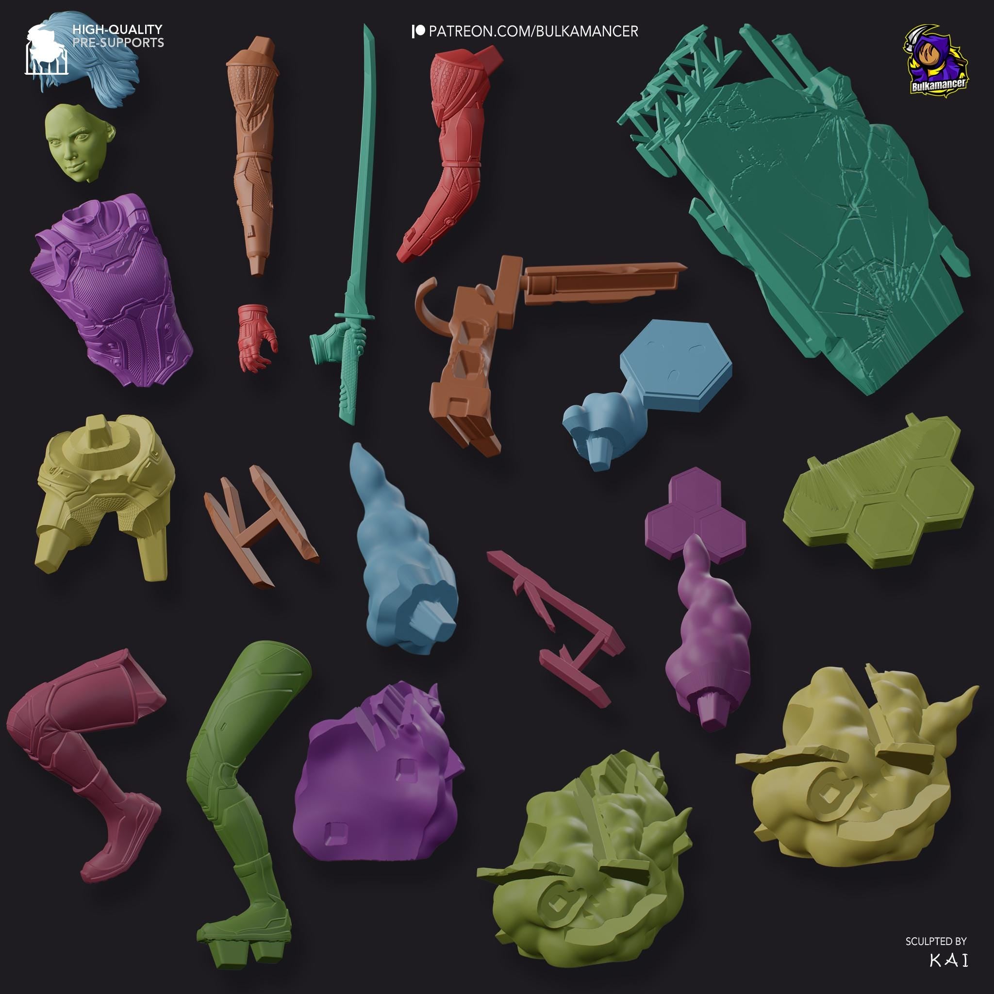 a bunch of toys that are on a table