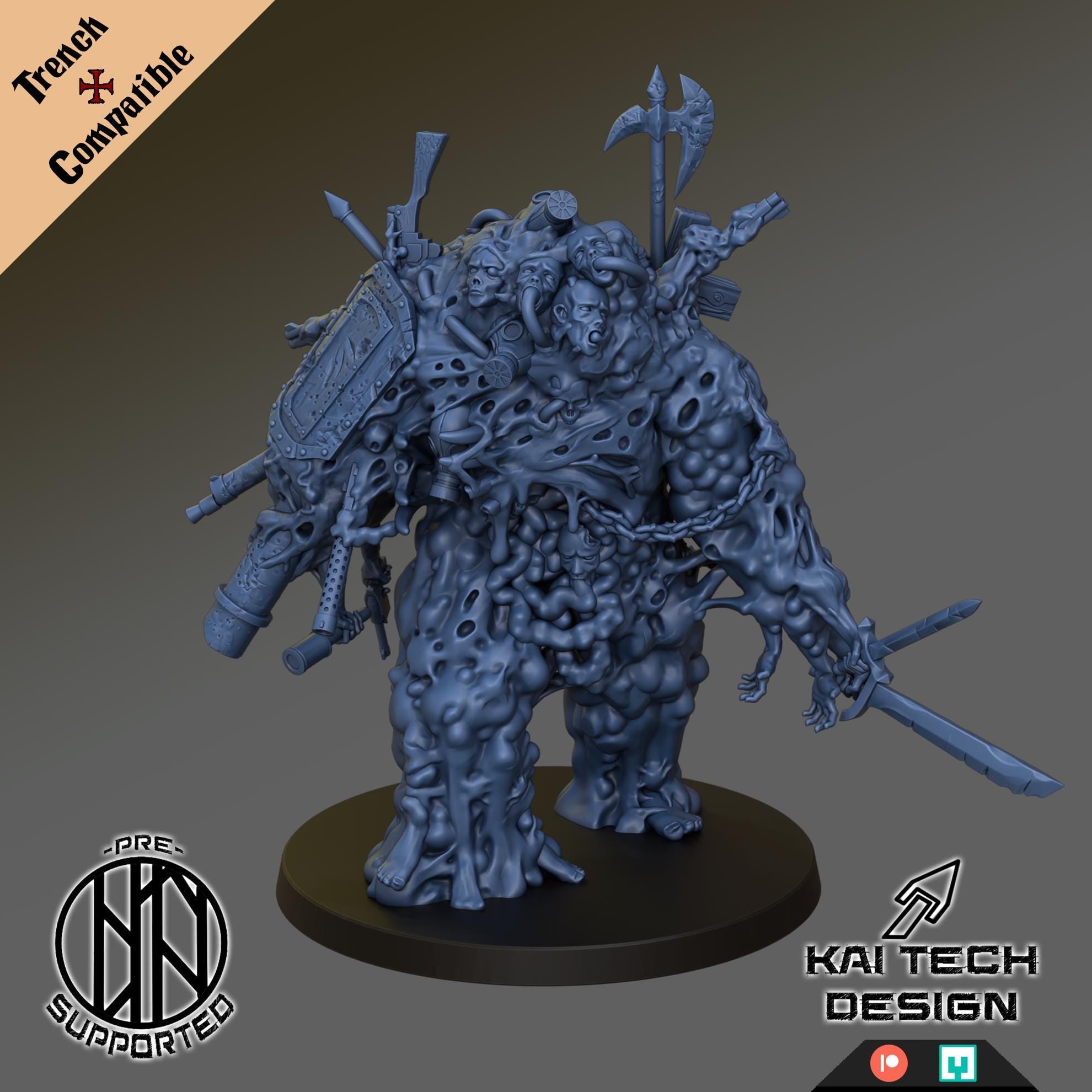 Trench Crusade Compatible - Cult Of The Black Grail Warband Set With Bases