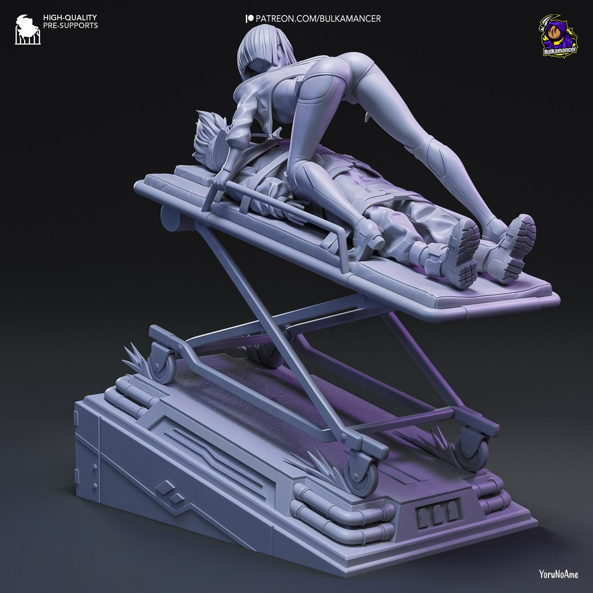 Lucy & David Unpainted Resin Figurine | Cyberpunk Edgerunners Collector Statue