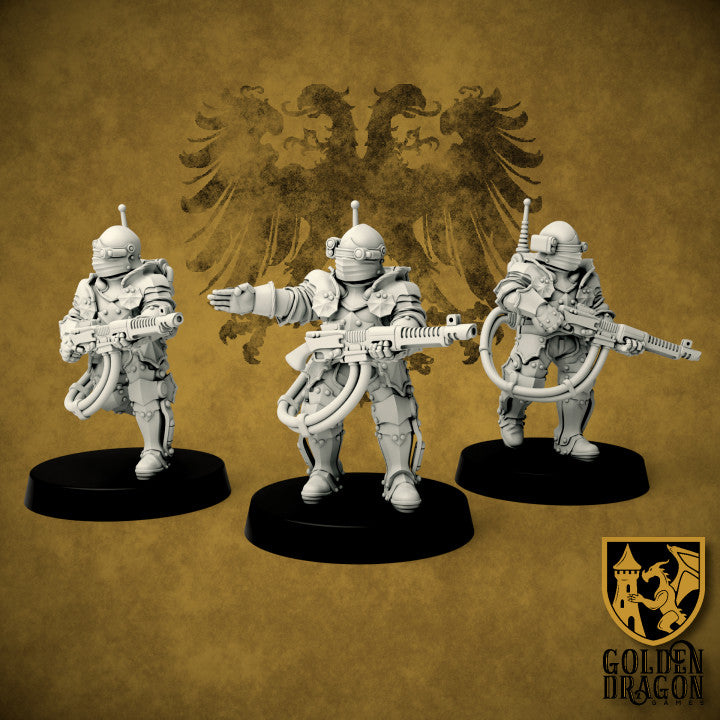Holy Roman Empire - Panzergrenadiers x10 | Sci-Fi Infantry Miniatures | Marcher