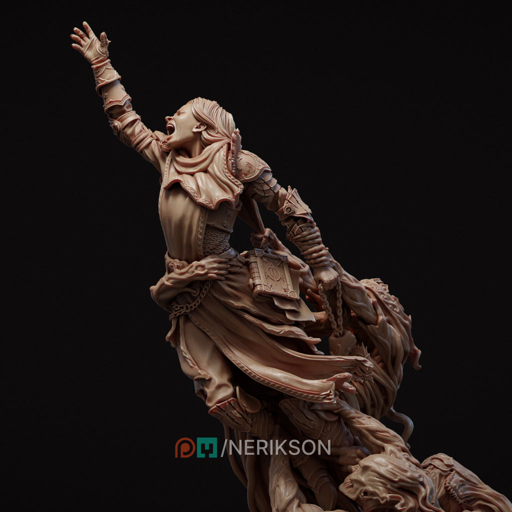 Torment of Faith Statue • Fantasy Figure • 75mm or 140mm • Unpainted • Nerikson
