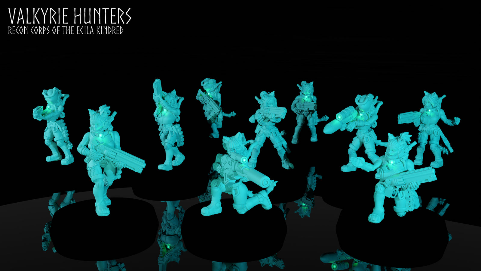 Valkyrie Hunters Miniatures • Grimdark Sci-Fi Squad • 32mm Resin Wargaming Model