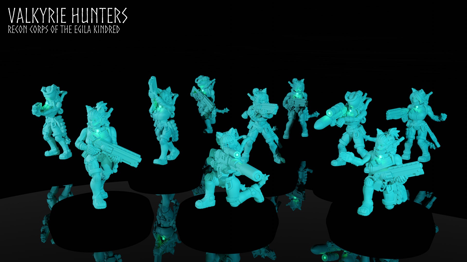 Valkyrie Hunters Miniatures • Grimdark Sci-Fi Squad • 32mm Resin Wargaming Model