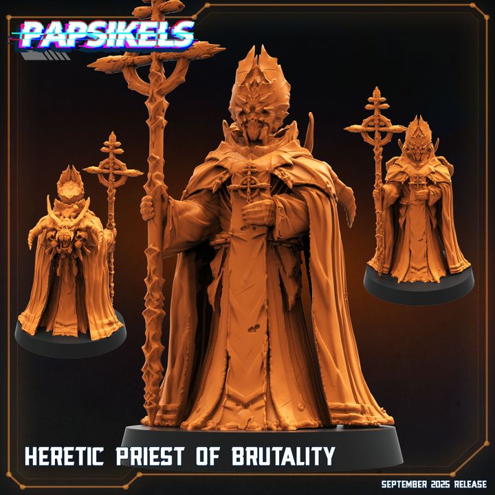 Heretic Priest of Brutality – Papsikels Miniatures | Trench Crusade Compatible