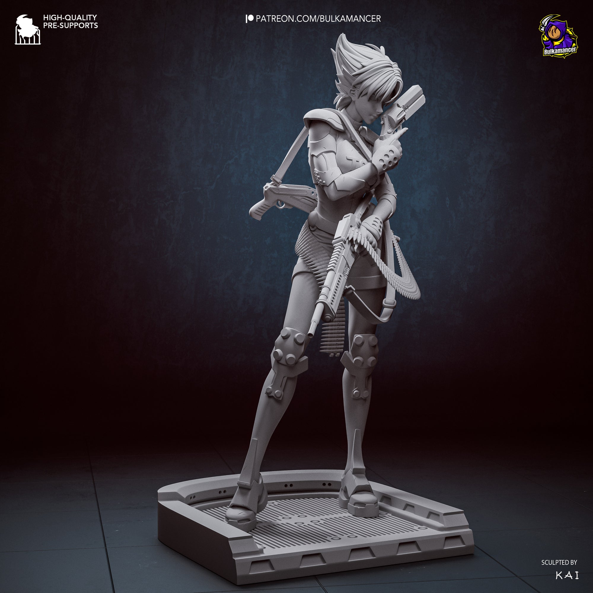 Task Force Agent | Cyberpunk Operative | 224mm Display Model | Unpainted