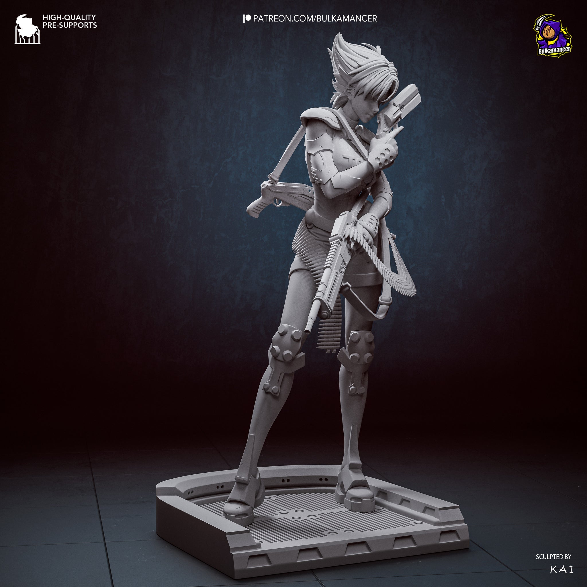 Task Force Agent | Cyberpunk Operative | 224mm Display Model | Unpainted