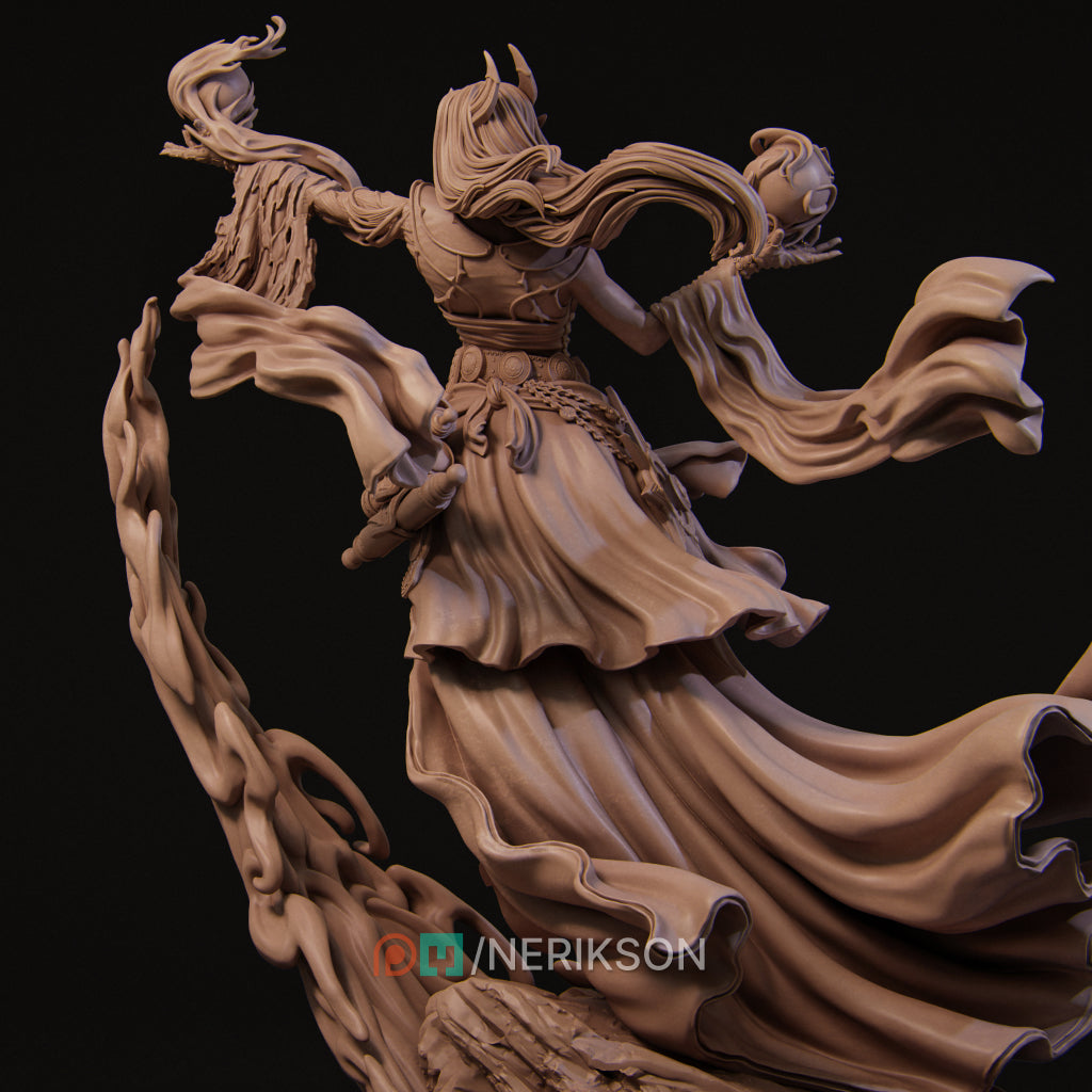 Price of Magic | Fantasy Sorceress Miniature by Nerikson | Unpainted Resin Model