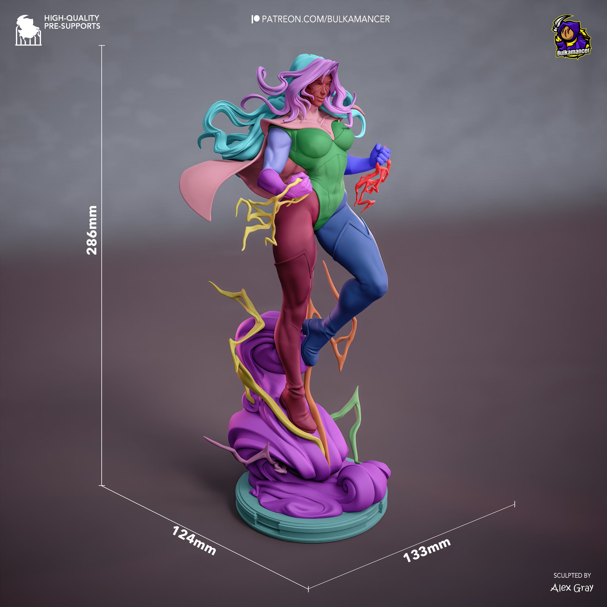 Bright Cardigan Resin Statue • Heroine Display Figure  Unpainted Collector Model