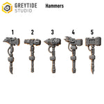 Anvil Wardens Hammers x10 | Salamander Proxy Resin Weapons | 32mm Grimdark Bitz