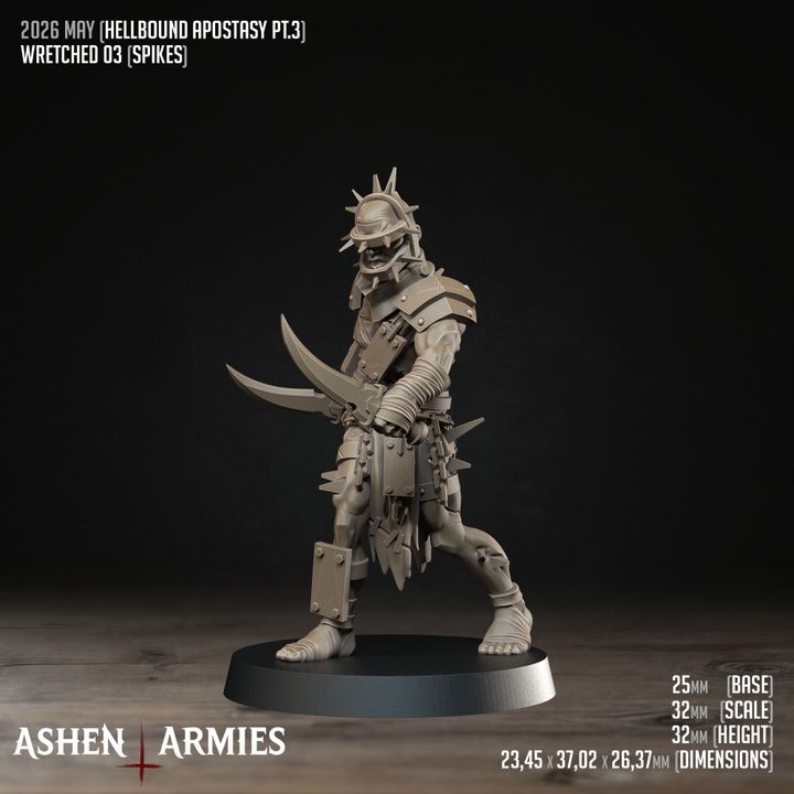 a detailed 3D model of a Roman soldier, specifically the Hellbound Apostasy PT3, standing in a fighting stance with a sword in hand.