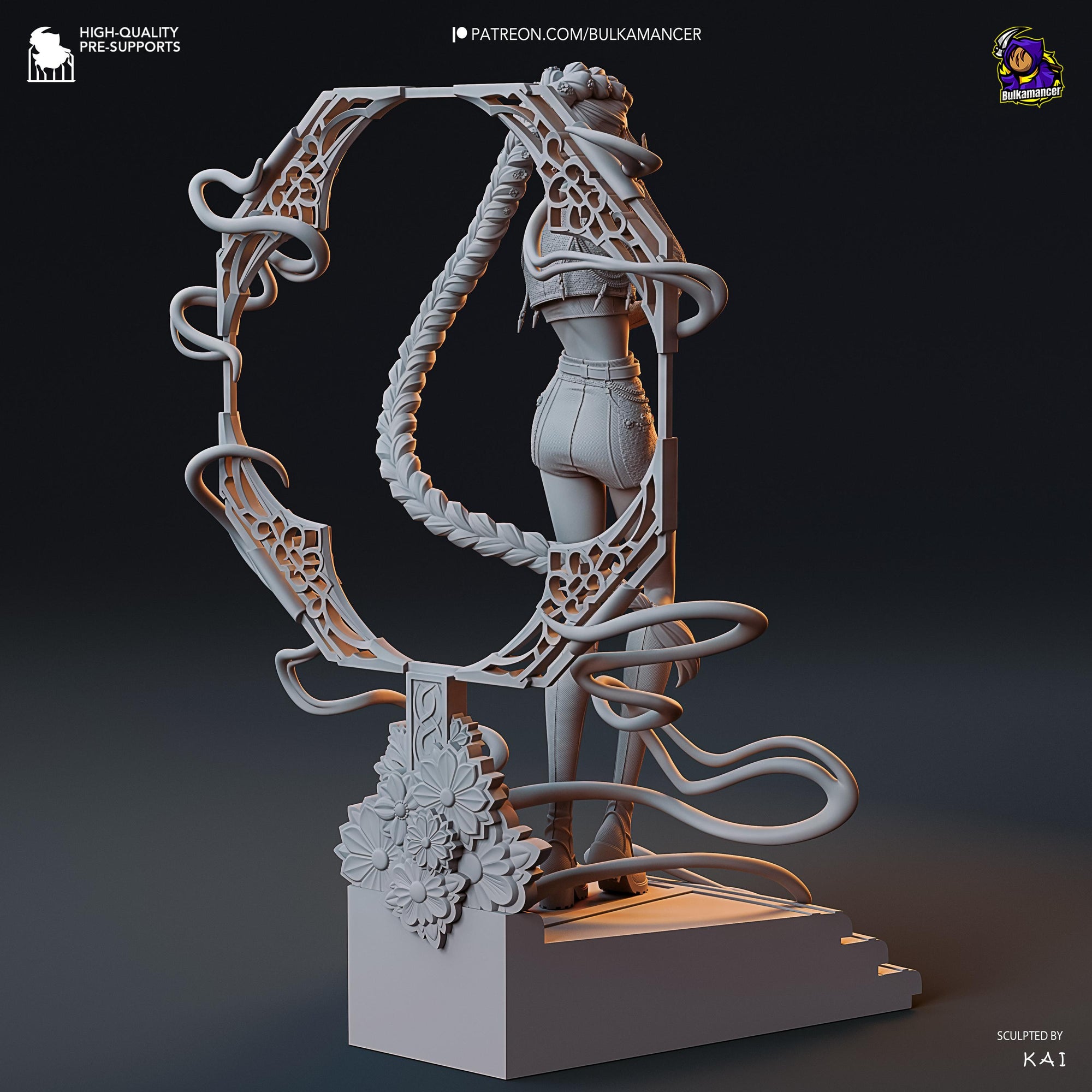 Golden Vocalist” – Unpainted Resin Statue by Bulkmancer | K-Pop Demon Hunter