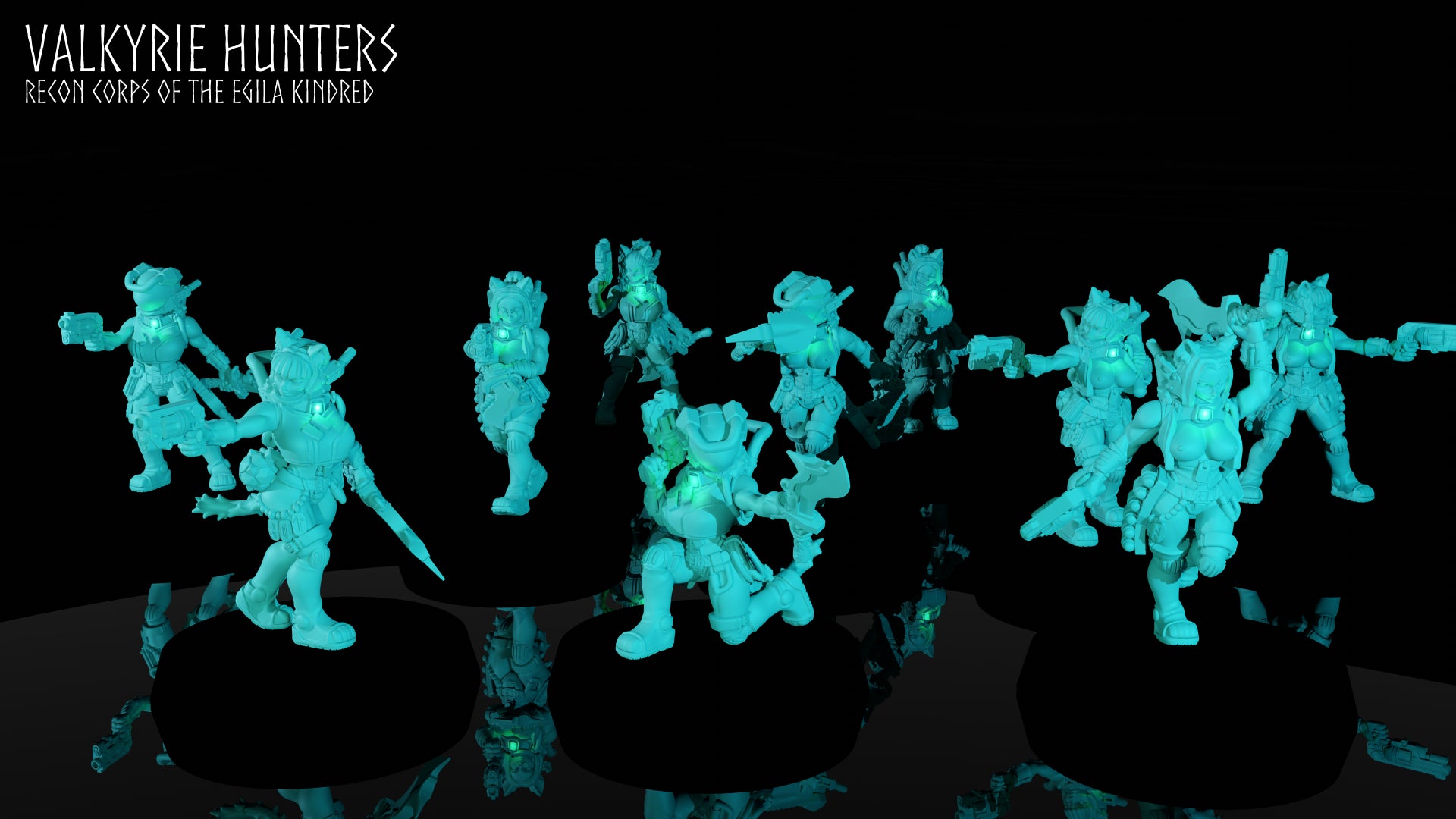 Valkyrie Hunters Miniatures • Grimdark Sci-Fi Squad • 32mm Resin Wargaming Model