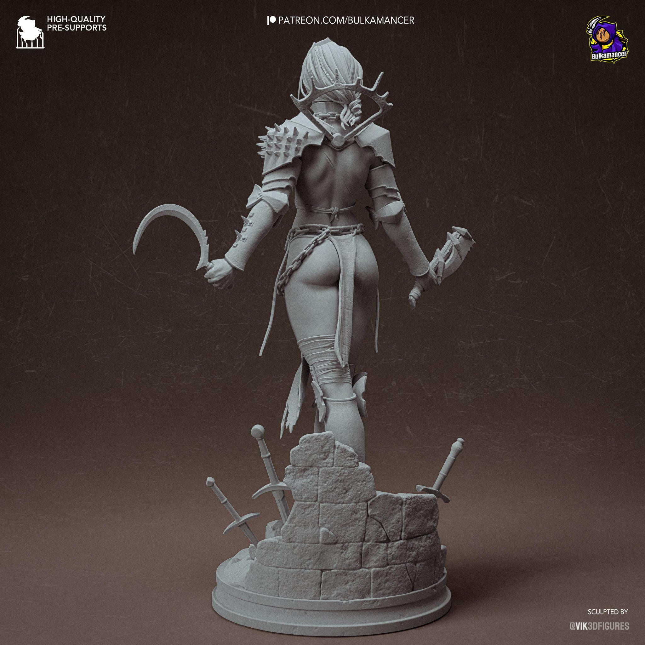 Clang – Dark Fantasy Executioner Display Statue | 3D Printed Resin Figure | Unpainted Collector Model